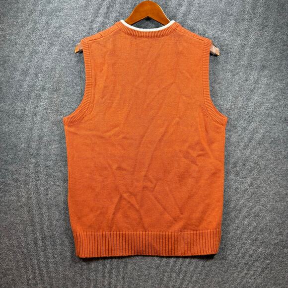 Southpole Signature Series Sweater Vest Men's Large Orange Cable Knit - Picture 7 of 8